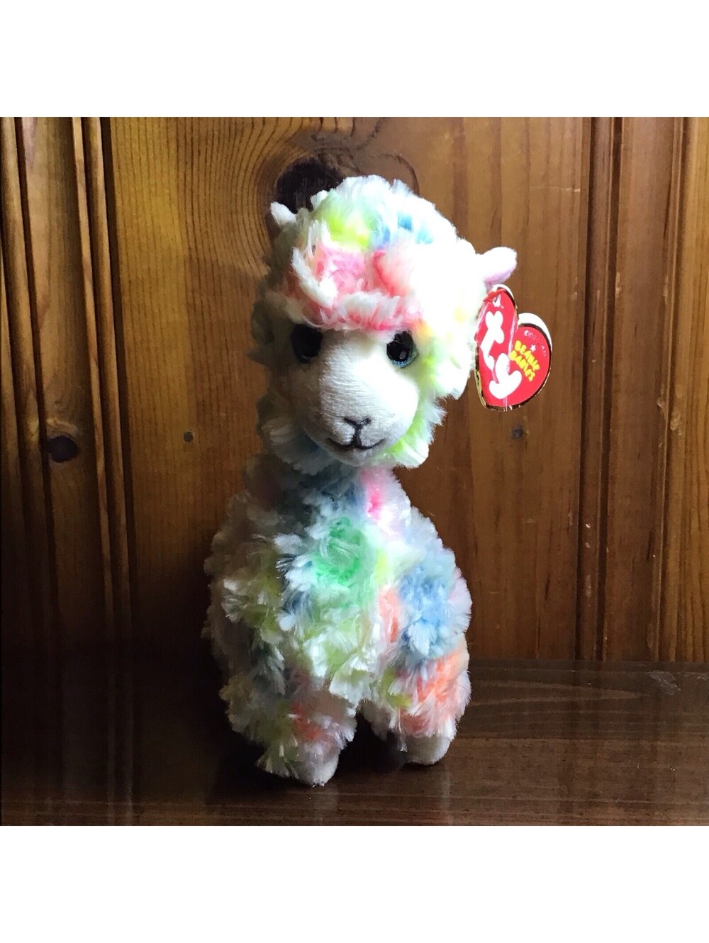 TY Beanie Babies Classic 9" LOLA the Rainbow Llama Plush Stuffed Animal